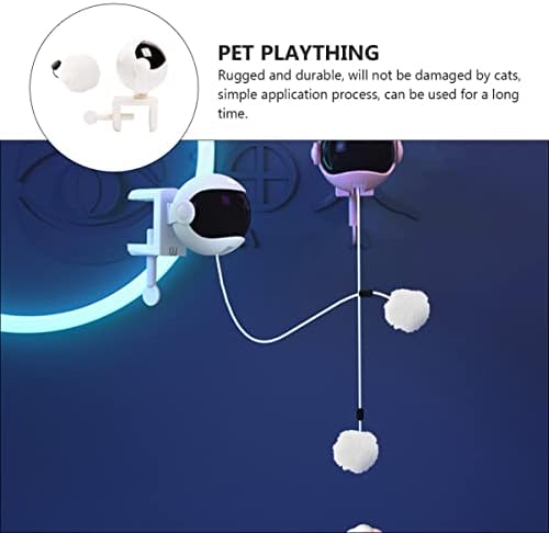 Ipetboom Otomatik Beyaz İlginç Kedi Robotik Dorp Topları Kaldırma Topu Bağımsız Otomatik Elektrikli Teaser ile Dönen