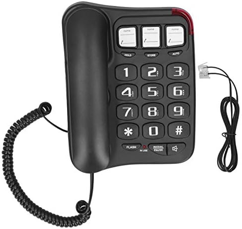 Sabit Telefon, Büyük Açık Düğme Masası/Duvar Geri Çağırma Depolama/Eller Serbest/Flaşlı Tek Hatlı Telefon, Telefon