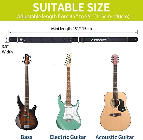 Gitar Askısı Uzunluğu Ayarlanabilir Gitar Askısı 45 ila 55 inç Yastıklı Akustik, Elektrik, Bas Gitar Askıları Seçtikleri