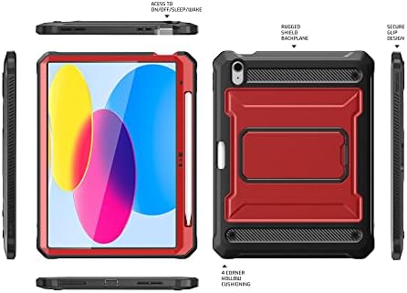 Tablet PC için Kılıf iPad 10th Nesil 10.9 2022 Sürümü ile Uyumlu-Ağır Hizmet Tipi Sağlam Darbeye Dayanıklı Koruyucu