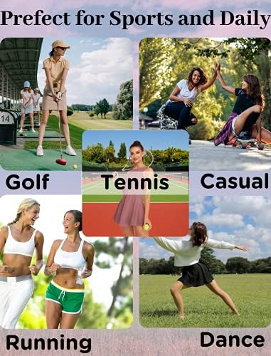 Heledok Tenis Elbise Kadınlar için, Golf Elbiseleri Şort ve Cepler Kolsuz Atletik Egzersiz Egzersiz Spor Kıyafetleri