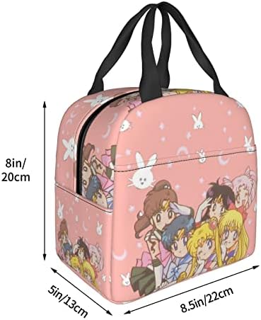Anime Yalıtımlı Öğle Yemeği Çantası Kadınlar İçin Taşınabilir Tote Çanta Sevimli Kawaii Öğle Soğutucu Çanta Genç Çocuklar