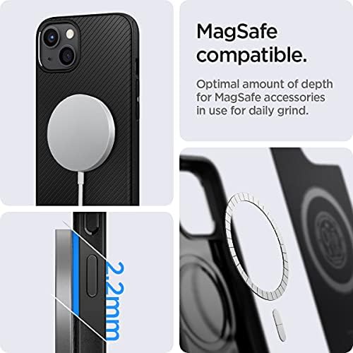 iPhone 13 Mini Kılıf (2020) için Tasarlanmış MagSafe ile Uyumlu Spigen Mag Zırhı (MagFit) - Mat Siyah