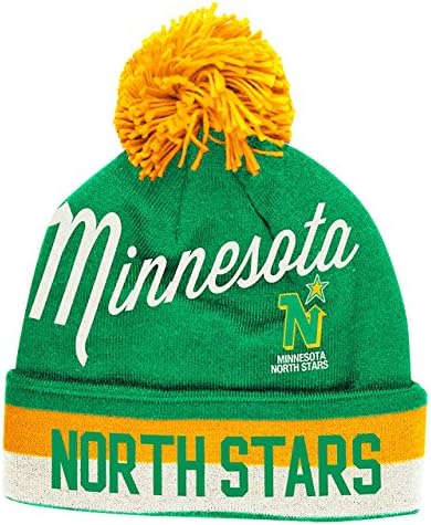 CCM Minnesota Kuzey Yıldızları Gerileme NHL Kelepçeli Pom Örgü Bere Şapka / Şapka
