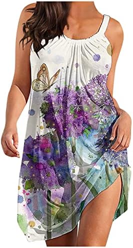 Kadın Yaz Elbiseler, çiçek Grafik Baskılı Artı Boyutu Ekip Boyun Kaşkorse rahat elbise Bayan Elbiseler Yaz Midi