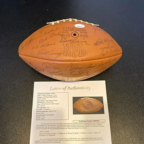 1977 Green Bay Packers Takımı Wilson NFL Maçı Futbolunu İmzaladı JSA COA Bart Starr - İmzalı Futbol Topları