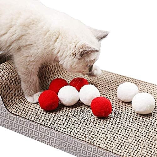 YuYww Kedi Oyuncak Top İnteraktif Kedi Topları Yumuşak Kedi Kabarık Topu Egzersiz ve İnteraktif Oyun, Kabarık ve Gürültüsüz,