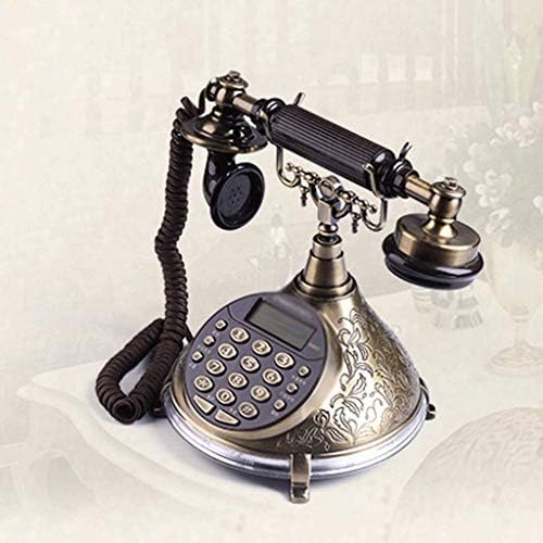 PDGJG Telefon Retro Vintage Antik Stil Döner Düğme Masa Telefon Telefon Ev Oturma Odası Dekor