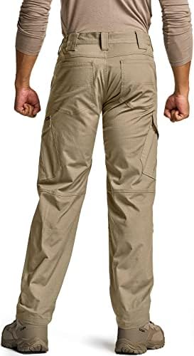 CQR erkek Esnek Yırtılmaz Taktik Pantolon, Suya Dayanıklı Streç Kargo Pantolon, Hafif EDC Yürüyüş İş Pantolonu