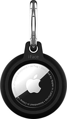 ıFace Yansıma AirTag Anahtarlıklı Kılıf-Hava Etiketi için Güvenli Klipsli Çizilmeye Dayanıklı Koruyucu Kapak-Siyah