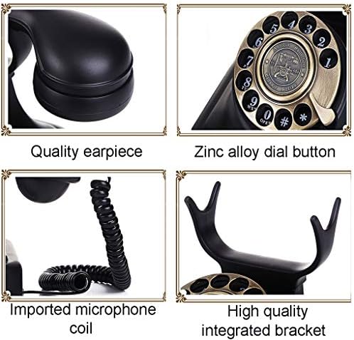 Qdıd Klasik Vintage Telefon Döner Sabit Telefon Sabit Telefon Ev Otel Ofis için