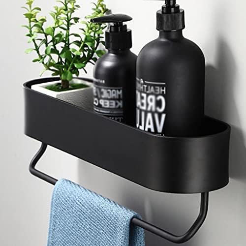 HOUKAI Banyo rafı Mutfak duvar Rafları banyo havlusu tutucu Siyah Duş Depolama Sepeti mutfak düzenleyici Banyo Aksesuarları