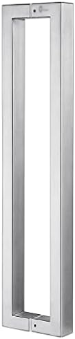 SDGH 36 inç Katı Zıtlaşmalarından Ağır Ticari Sınıf-304 Paslanmaz Çelik İtme Çekme Kapı Kolu / Cam Ahır Kapı 1 Çift