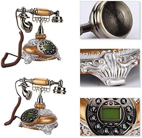Retro Sabit Telefon, Döner Arama Arayan KİMLİĞİ Avrupa Vintage Antika Telefon, DTMF / FSK Çift Sistem Eski Moda Telefon