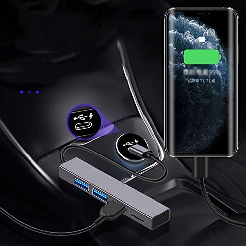 SLSFJLKJ Dönüştürücü Çift USB Arayüzü Araba U Disk Şarkıları dinleme Adaptörü Araba Cep Telefonu Şarj Veri Hattı Bağlantısı