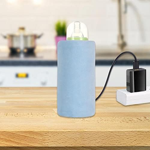 Mersuii biberon ısıtıcısı, taşınabilir seyahat süt ısı kaleci USB süt şişesi ısıtıcısı sıcak tutmak termostat kapağı