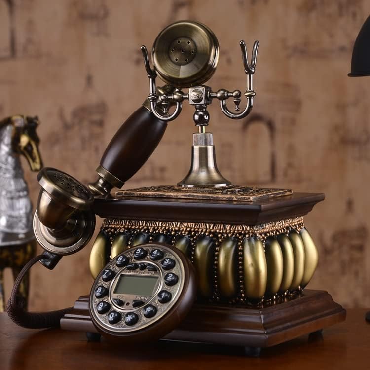 ZSEDP Retro Telefon Eski Vintage Telefon Masaüstü Kablolu Sabit arayan kimliği telefon ekranı Ev Ofis Otel Kullanımı