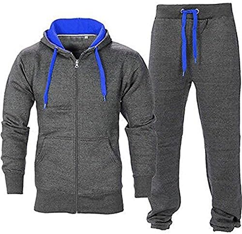 Juicy Trendz ® Erkek Eşofman Kapşonlu Fermuarlı Koşu Spor Giyim 2 Parça Set