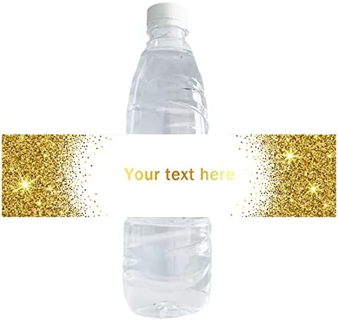 30 adet Özelleştirmek Altın Lüks Şişe Etiketleri DIY Şirketi Su şişe çıkartmaları Özelleştirilmiş Etiket Doğum Günü