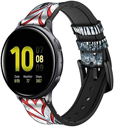 CA0024 Vampir Kafatası Dövme Deri ve Silikon Akıllı İzle Band Kayışı Samsung Galaxy İzle Watch3, dişli S3 Modelleri