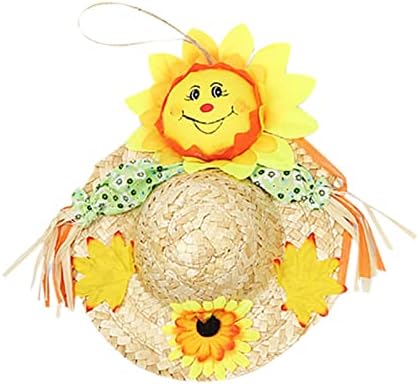Cadılar bayramı Kolye Güneş Çiçek ve Çim Şapka Dekorasyon Bahçe Rüzgar Pirinç Hasır Şapka Cadılar Bayramı Süslemeleri