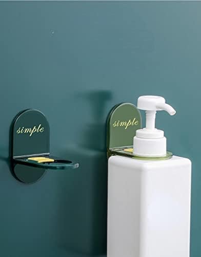 AllGlassCharm banyo olmayan delikli duş jeli askı şampuan duvar rafı ışık lüks duş jeli desteği Blackgreen