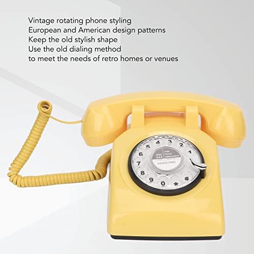 Retro Telefon, Antika Ev Telefonu, 1960'ların Tarzı Eski Moda Eski Ev Telefonu Mekanik Zil ve Hoparlör Fonksiyonu