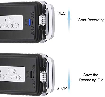 8 GB Ses Kaydedici, Şarj Edilebilir Mini USB Ses Kaydedici USB Flash Sürücü Ses Aktif Kaydedici Kulaklık 15 Saat Pil