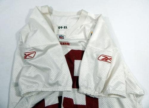 2009 San Francisco 49ers Glenn Kahve 29 Oyun Kullanılmış Beyaz Antrenman Forması XL 41-İmzasız NFL Oyun Kullanılmış