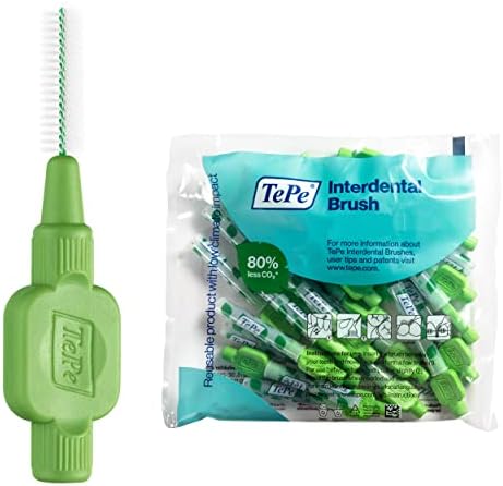 TEPE İnterdental Fırça Orijinal, Yumuşak Diş Fırçası Diş Temizleme için, 25 paket, 0.8 mm, Büyük Boşluklar, Yeşil,