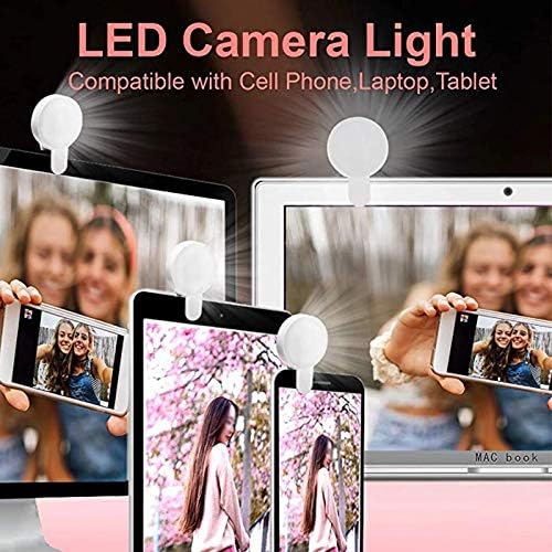 LMMDDP USB şarj LED Selfie halka ışık telefon ışık lambası 9 lamba yuvası cep telefonu dolgu ışığı şarj edilebilir