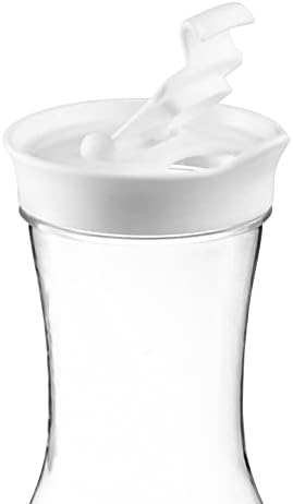 Kapaklı Plastik Sürahi - 50 oz Su Sürahisi - Buzdolabı için Kapaklı Meyve Suyu Kapları-Meyve Suyu Buzlu Çay ve Mimoza