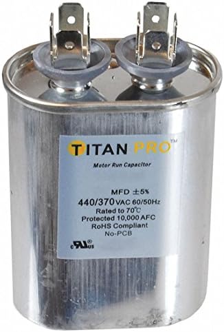 Titan Pro Oval Motor Çalıştırma Kondansatörü, 4 Mikrofarad Derecesi, 370 - 440VAC Voltaj-TOCF4