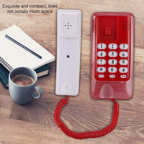 Telefon Duvara Monte Sabit Telefon Uzatma Arayan KİMLİĞİ Olmadan Ev Telefonu Otel Ailesi için Mavi Beyaz Kırmızı (İsteğe