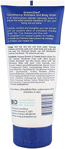 Stream2Sea Bakım Şampuanı ve Vücut Yıkamalı Saç Kremi-Doğal, UV Emici Paraben İçermeyen Saç Bakımı-Saç ve Vücudu Koşullar,