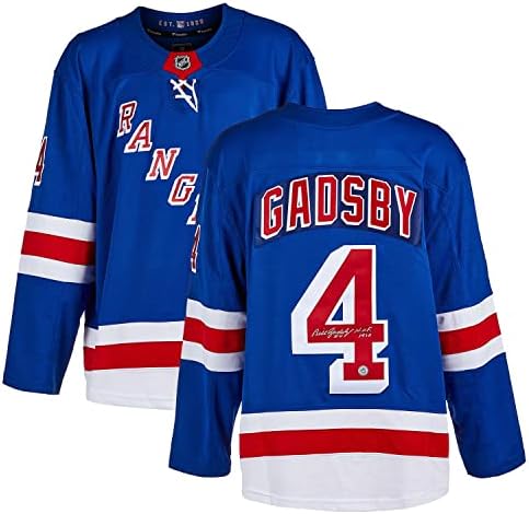 Bill Gadsby New York Rangers İmzalı Fanatik Forması-İmzalı NHL Formaları
