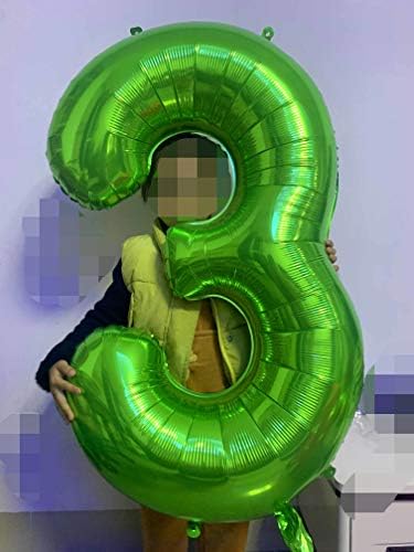 Yeşil 5 Balonlar, 40 İnç Doğum Günü Folyo Balon Parti Süslemeleri Malzemeleri Helyum Mylar Dijital Balonlar (Yeşil