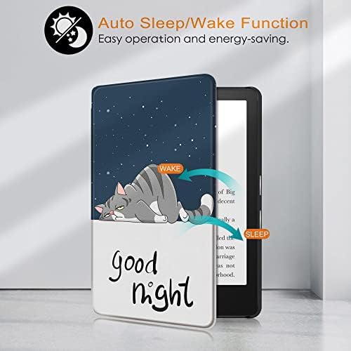 Su Geçirmez Kılıf için 6.8 Kindle Paperwhite 2021 - Otomatik Uyandırma/Uyku özellikli PU Deri Akıllı Kapak- Kindle