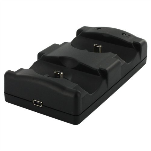 eForBuddy USB Powered Çift şarj standı Şarj Sony PlayStation 3 PS3 Hareket Navigasyon ve Denetleyici, Siyah