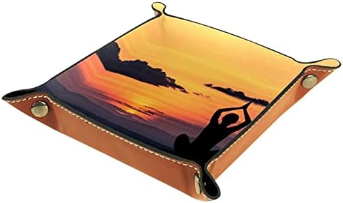Meditasyon Zen Chan Yoga Heykeli saklama kutusu Başucu Masaüstü Tepsi Değişim Anahtar Cüzdan bozuk para kutusu Tepsi
