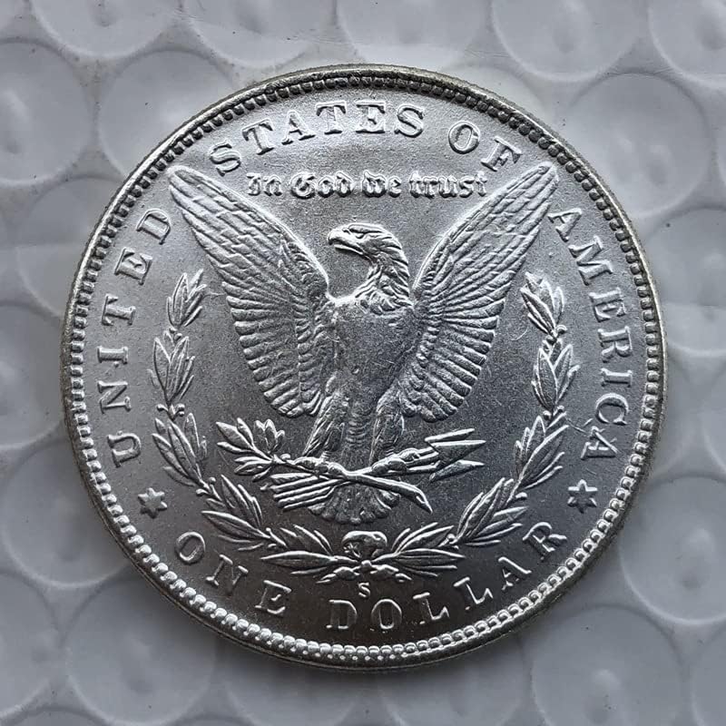 1886S Edition Amerikan Morgan Sikke Gümüş Dolar Pirinç Gümüş Kaplama Antika El Sanatları Dış Hatıra Paraları