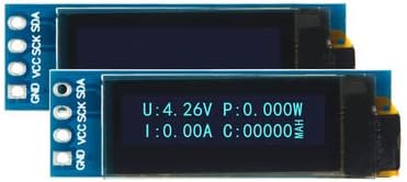 xiexuelian 0.91 OLED Modülü IIC Arayüzü 128X32 SSD1306 ile Uyumlu 3.3 V/5 V Beyaz/Mavi (Mavi)