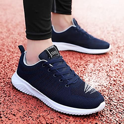 USYFAKGH koşu ayakkabıları Erkekler için hava yastığı Moda Ayakkabı Erkekler için Örme Nefes Ultra Hafif Tenis ayakkabıları