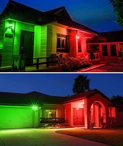 Elie & Eason Kırmızı Ampul Yeşil Ampul A19-120V E26 Baz 9 Watt, LED Noel Ampuller,Parti Dekorasyon için renkli Ampuller,