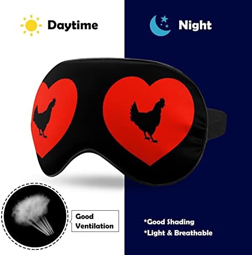 Aşk Horoz Komik Uyku Göz Maskesi Yumuşak Körü Körüne Göz Kapağı Ayarlanabilir Kayış ile Gece Siperliği Erkekler Kadınlar