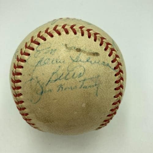1955 New York Yankees Amerikan Ligi Şampiyonları Takımı Beyzbol JSA COA İmzalı Beyzbol Topları İmzaladı