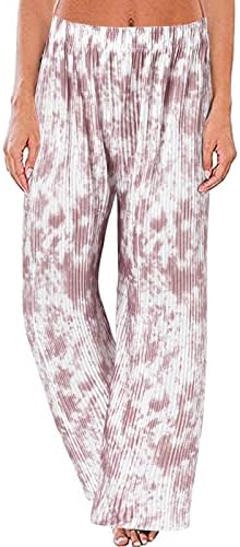 Kadınlar Casual Yüksek Bel Batik Baskı Gevşek Örtü Zemin Paspas Düz Bacak Geniş Bacak Pantolon Rahat pantolon 2023