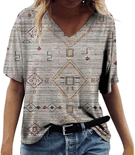 Yubnlvae Yaz Hafif T-Shirt Kare Boyun Moda Rahat Gevşek Fit Moda Çizgili Kolsuz Bluzlar Kadınlar için