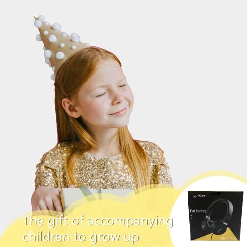 YESMİNİ Çocuk Kulaklıkları, Katlanabilir, 3,5 mm Jaklı Ayarlanabilir Kafa Bandı, Ses Seviyesi Sınırlı Güvenli, Hafif