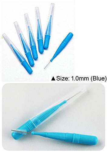 Yeni Diş Bakımı İnterdental Çubuk Fırça, Boyut (1.0 mm) x 100 (adet) (Mavi Renk)